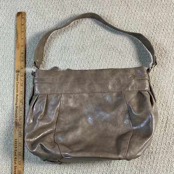 Nine West Taupe Hobo Bag Purse Top Handle Shoulder Bag Everyday Designer - Picture 2 of 6